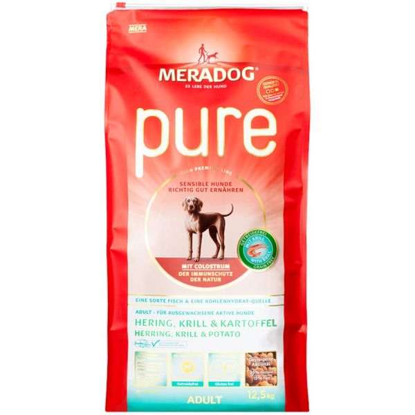 Mera Dog Pure Hering Krill & Kartoffel Getreidefrei 12,5kg