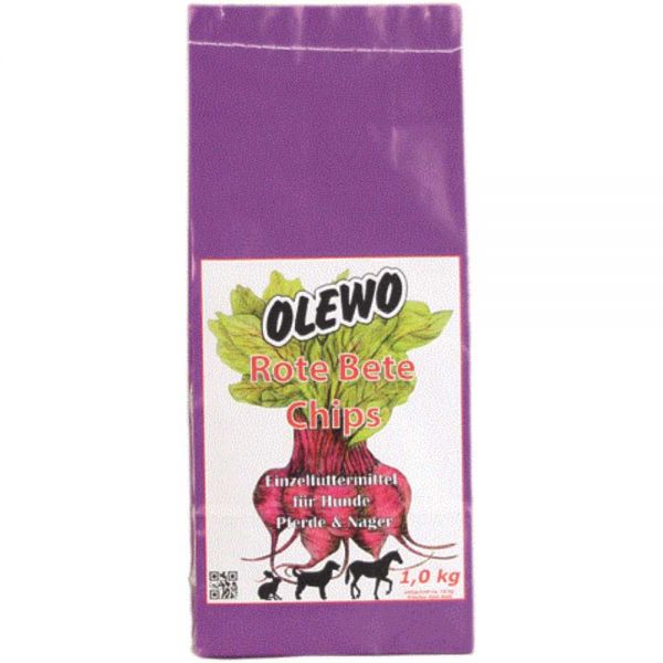 Olewo Rote-Beete-Chips für Pferde und Hund 1kg