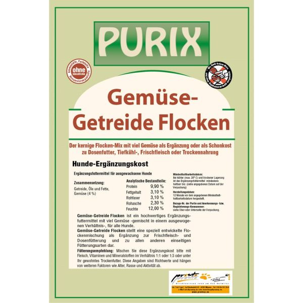 Purix Gemüse-Getreideflocken 10kg