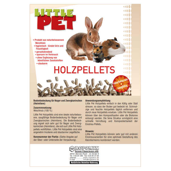 Little Pet Premium Holzpellets für Nager 
