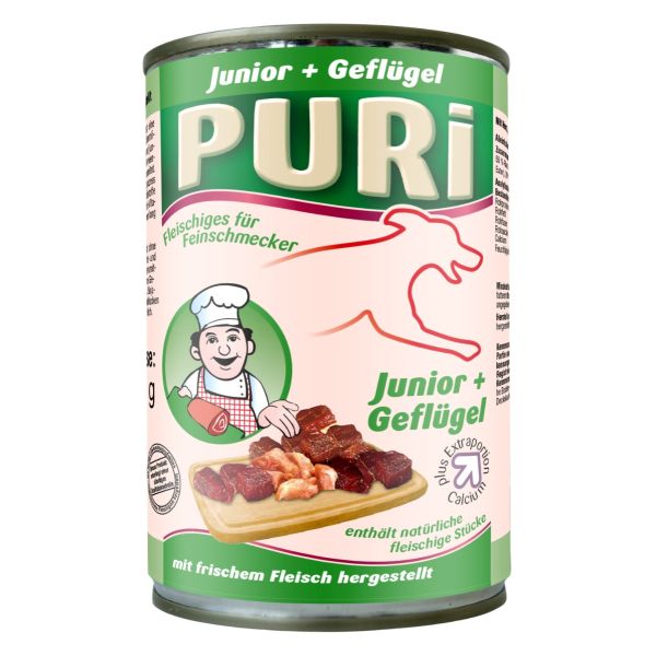 Puri Fleisch für Feinschmecker Junior + Geflügel