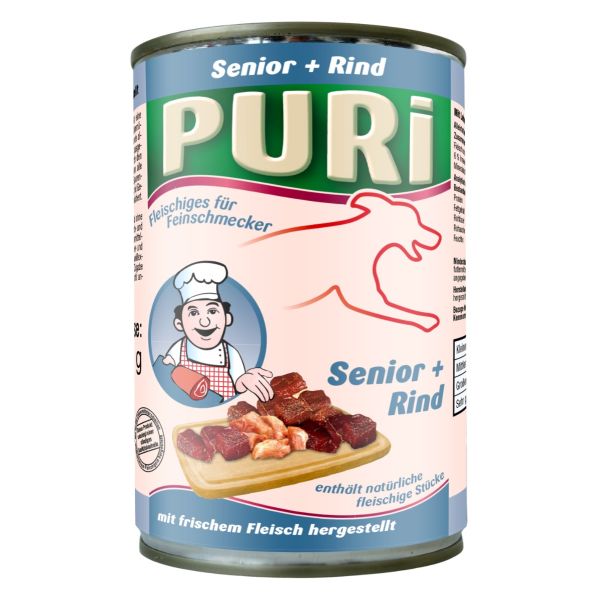 Puri Fleisch für Feinschmecker Senior + Rind