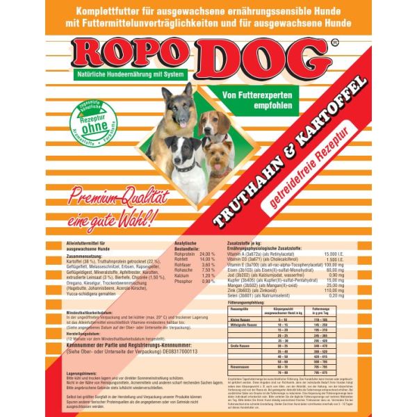 ROPODOG Lamm + Kartoffel getreidefrei 15kg